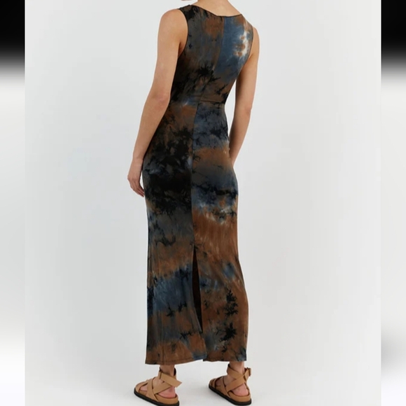 DISSH Millen Blue Tie Dye Midi Dress Size XL - Picture 3 of 12